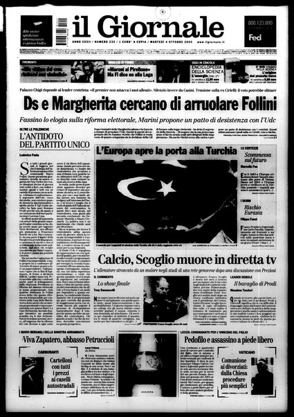 Il giornale : quotidiano del mattino